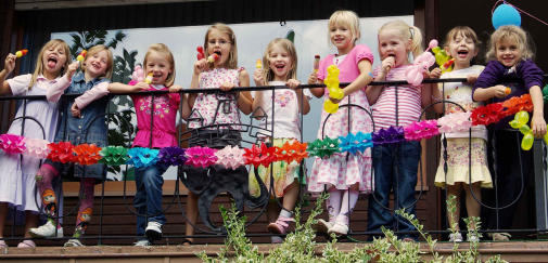 Zauberauffhrung Kindergeburtstag lachen